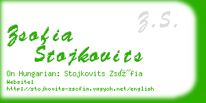 zsofia stojkovits business card